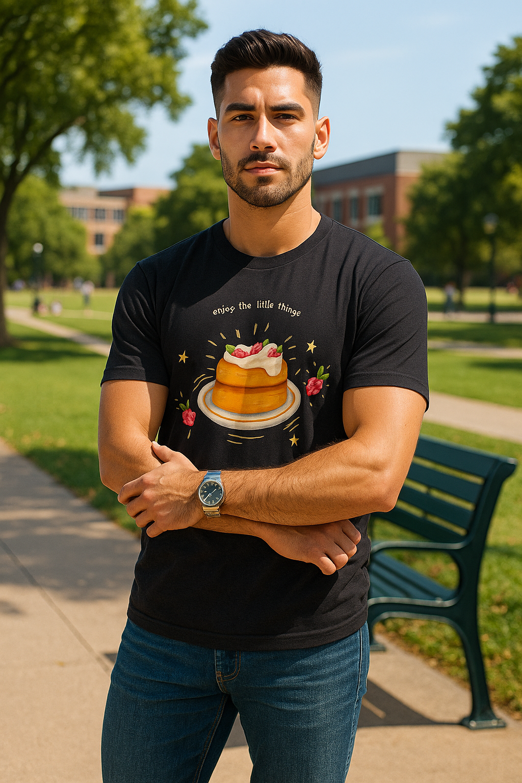 Enjoy the Little Things" Pancake T-Shirt – Cute Kawaii Foodie Graphic Tee