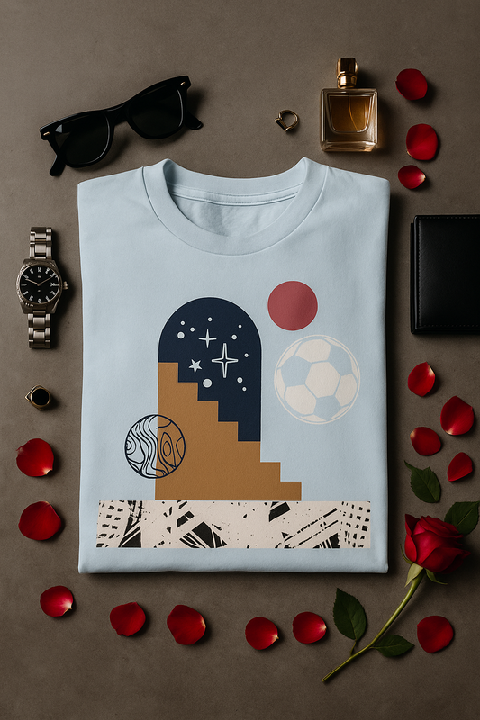 Buyaro Geometric Soccer Graphic T-shirt – Unisex Streetwear