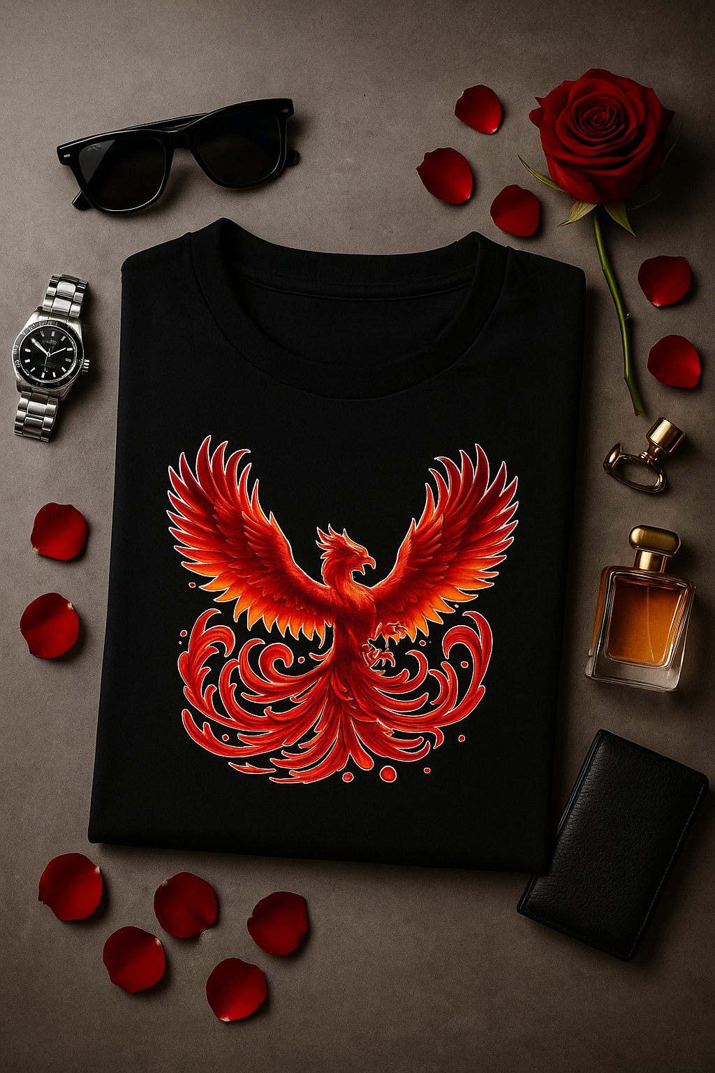 Buyaro Fiery Phoenix Graphic T-shirt – Unisex Streetwear