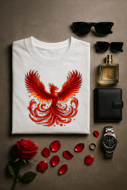 Buyaro Fiery Phoenix Graphic T-shirt – Unisex Streetwear