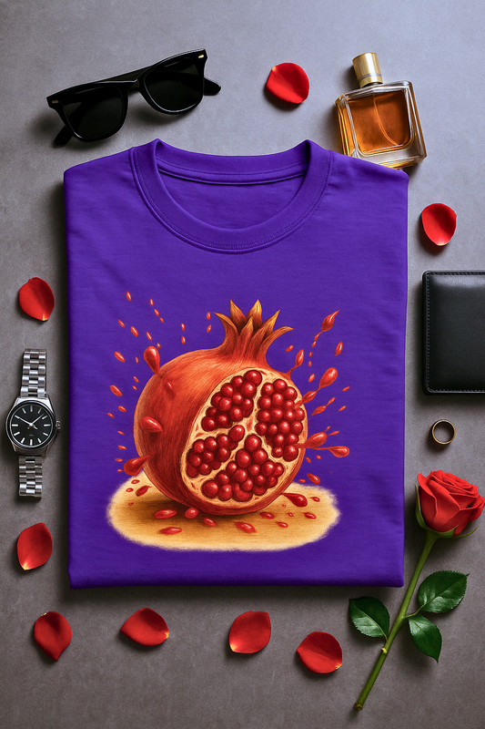 Pomegranate Splash T-Shirt – Vibrant Fruit Art Graphic Tee | Buyaro™