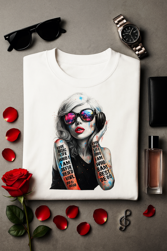Buyaro™ Retro DJ Girl Unisex Classic T-Shirt