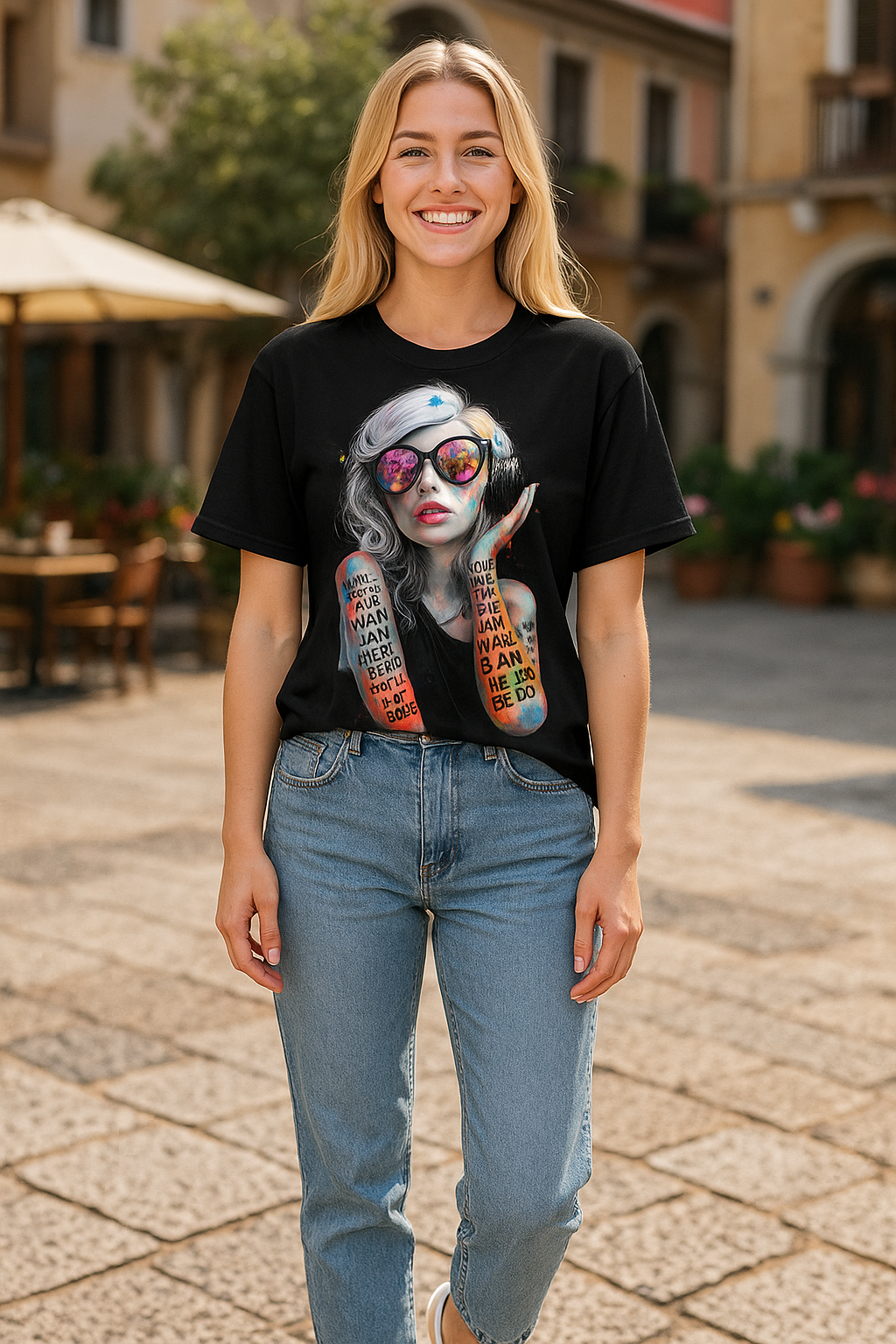 Buyaro™ Retro DJ Girl Unisex Classic T-Shirt